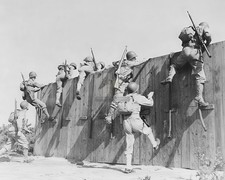Camp Edwards Massachusetts Wall-Climbing Drill WWII 8x10 Glossy Print HT4136299 picture