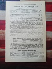 1906 Train Report PITTSBURGH FORT WAYNE & CHICAGO RAILWAY New Castle Homewood PA picture