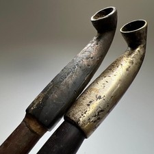 Rare Japanese Antique Edo Period Silver Kissel Pipe 2Pcs 72G picture
