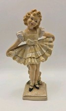 Rare Vtg 1930s Shirley Temple Chalkware Figurine Yellow Dress  Baby Takes a Bow picture