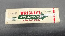 Vintage Wrigley's Spearmint 7 Pack Wrigely Chewing Gum 7 Sticks USA  picture