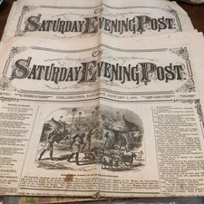 Two Saturday Evening Post Newspapers, 1870 picture