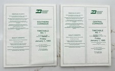 BN Southern & Central Regions ETT No  1  1/1/1993 Burlington Northern Railroad picture