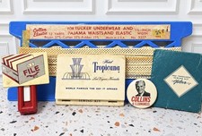 VINTAGE SEWING NOTIONS & AD EPHEMERA  ESTATE LOT Tropicana Collins Colton Hilton picture