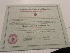 The Grand College of America Holy Royal Arch Knight Templar Priests 2018 Signed picture