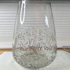 Gorgeous Handblown Bubble Glass Vase 6.5