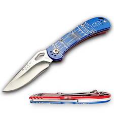 BUCK KNIVES USA BOURBON & BLADES 2026 BLUE ALUMINUM SPITFIRE EVENT KNIFE 1of100 picture