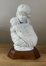 Kaisers Edna Hibel Maria & Child Sculpture Porcelain, Marked W/stand. picture