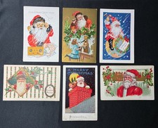 Lot of 6~Antique~SANTA CLAUS~Christmas Postcards~Great Variety~Vintage picture
