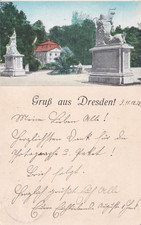 1915 Postcard German Empire Dresden greeting from Dresden Great Garden Carl Döge picture