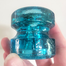 Antique Blue Hemingray Spool Insulator No. 103 picture