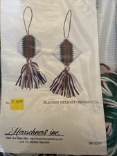 NEW Vtg Herrschners 99-3934 ELEGANT DELIGHT Christmas Ornaments Kit Y picture