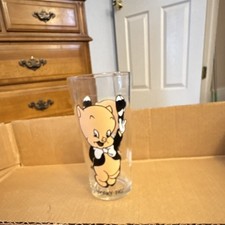 Looney Tuned Collectible Porky Pig Pepsi Glass picture
