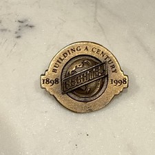 Vintage Bechtel Centennial 1898-1998 Building A Century Brass Lapel Pin Sysktyou picture