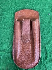Gold Pfeil Vintage Leather Pen Case Pencil Pouch Brown Handmade Germany Size NA picture