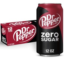 Dr Pepper, Zero Sugar, 12 Ounce, 12 Count 12 Fl Oz (Pack of 12), Red picture