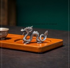 1Pcs Pure S999 Sterling Silver Vintage Twelve Animals Zodiac Tea Pet Ornament picture