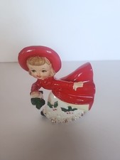 Vintage Napco Style Blonde Holly Shopper Girl Figurine Holly Apron picture