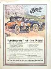 1912 Ad (10 X 14 inches) Olds Motor Works Lansing MI Tourabout Touring Roadster picture