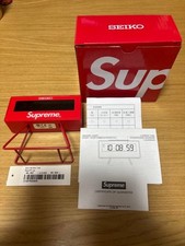 Supreme x Seiko Alarm Clock Marathon Clock Red Digital QHL905RL JAPAN Vintage JP picture
