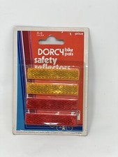 VINTAGE Dorcy Bicycle Safety Reflectors AMBER RED Bike PR-8 picture