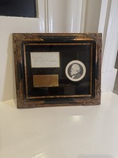Henry Longfellow Signed Autograph Memorabilia Framed COA antique collectible picture