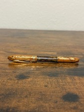 VTG Soennecken 333 Superior Fountain Pen Brown Striated Celluloid 14KT Nib 5.25