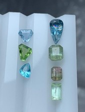 4.20 Carat Natural Tourmaline Cut Stone Lot – 7 Pieces, Mixed Colors picture