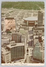 Aerial View of Downtown Indianapolis IN Indiana Postcard 4x6 picture