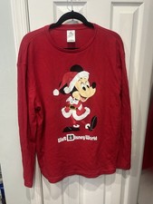 Disney Parks Mickey Mouse Santa Red Festive Very Merry Christmas Party large picture