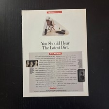1991 Boston Acoustics Print Ad HD10 Vintage You Should Hear the Latest Dirt picture
