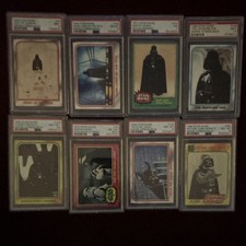 Topps Star Wars Darth Vader PSA Graded Trading Card Lot 8 Cards 1977 picture