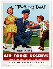 Original 1950s Air Force Reserve Recruiting Poster - That's My Dad picture