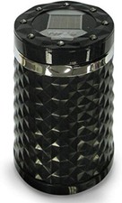CAR ASH TRAY ASHTRAY WITH SOLAR POWER LED LIGHT LID TYPE-S BLACK DIAMOND PRINT picture