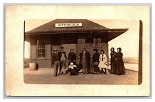 RPPC ~ Rock Island Railroad Depot CRI&P Hitchcock OK Enid Branch picture