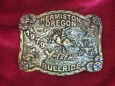Rodeo BULLRIDER Champion☆1979☆Hermiston Oregon☆X~Treme☆Trophy Buckle☆Rare☆T8 picture