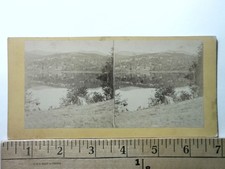 Cillyville Pond Stereoview John Bachelder Andover NH 1860s Kearsarge Mt. picture