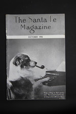 October 1945 Santa Fe Magazine; AT&SF Railroad Employee Magazine picture