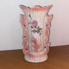 Pink Floral Asian Decorative Ceramic Vase picture