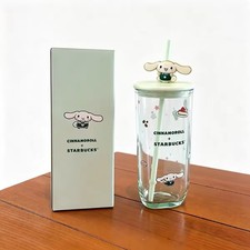Starbucks x Sanrio Cinnamoroll Triangle Glass Tumbler with Straw Limited Edition picture