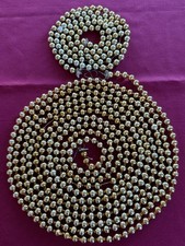 Vintage Mercury Glass Beads - Gold - 2 strands (approx. 18ft total) 3/8” beads picture
