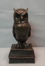 Art Deco Style Statue Sculpture Owl Owl Bird Wildlife Art Nouveau Style Bronze S picture
