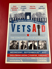 VETS AD ORIGINAL CONCERT POSTER 2017 Zach Brown Band,Keith Urban,Joe Walsh,Clark picture