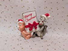 Vintage Christmas Chipmunk Squirrel Anthropomorphic Japan Figurine RARE picture