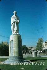 1950s 35mm Slide IRAN - VIEW OF SHIRAZ w/ Statue SAADI Persian Poet KODACHROME picture