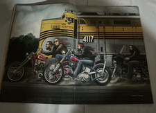 David Mann Biker Art CENTERFOLD ART, Easy Rider Magazine(SEPTEMBER,1985) VINTAGE picture