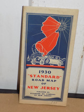 Vintage 1930 Standard Oil New Jersey Fold Out Road Map w/ Letter from SOCONY picture