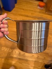 VINTAGE VOLLRATH 4 QT STAINLESS STEEL HANDLED MEASURE CUP 79540 SHEBOYGAN USA picture