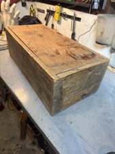 Vintage 1903 Smithsonian Specimen shipping crate w/ Lid Dove Tail Wood Crate Box picture