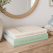 Decorative Books for Home Decor, 2 Linen Fake Books Boxes for Coffee Table picture
